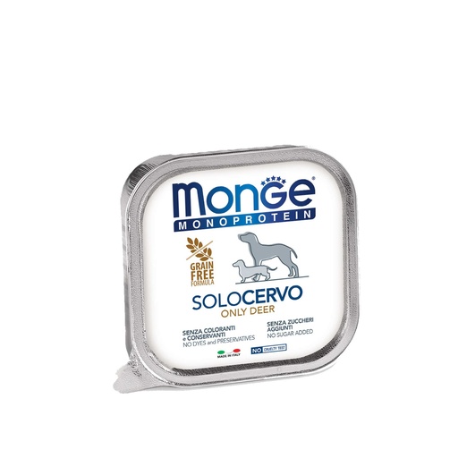 [MV001506] Monge Canine Adult Monoprotein Ciervo Lata 150 Gr