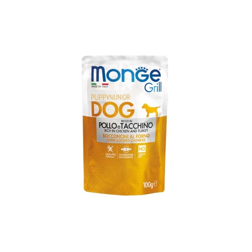 [MV002402] Monge Canine Grill Puppy Pollo Y Pavo Sobre 100 Gr