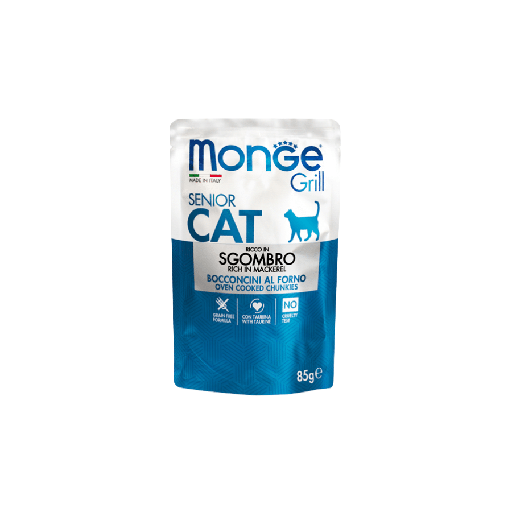 [MV002405] MONGE FELINE GRILL SENIOR CABALLA SOBRE 85 GR