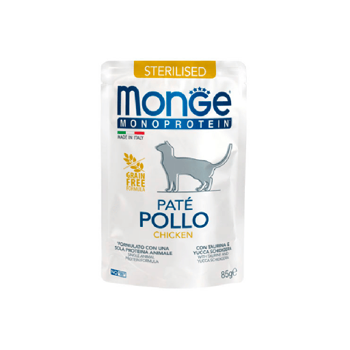 [MV002258] Monge Feline Monoprotein Sterilised Pollo Sobre 85 Gr