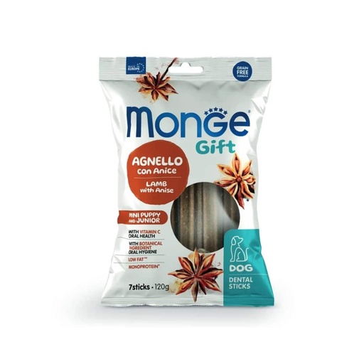 [MV004090] Monge Gift Dental Sticks Mini Puppy Dog – Cordero y Anís