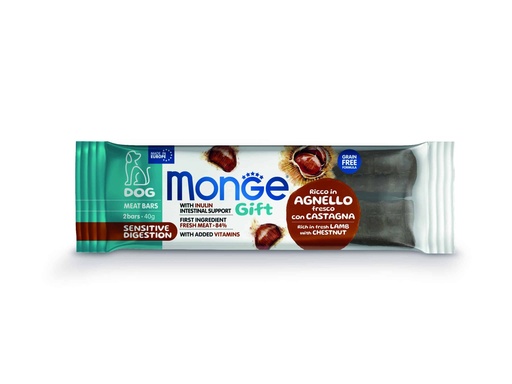[MV003609] Monge Gift Meat Bars Sensitive Digestion Dog Adult – Cordero y Castaña