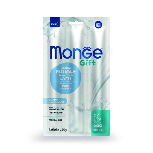 [MV003613] Monge Gift Sticks Puppy and Junior – Cerdo y Leche