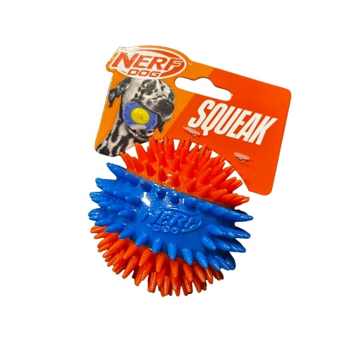 [MV004679] Nerf Dog Spike Squeak Ball Orange/Blue