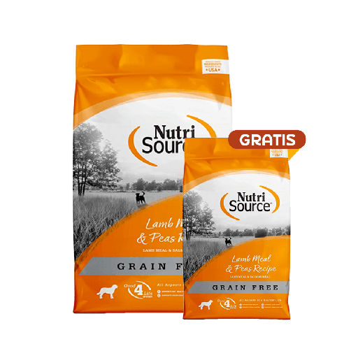 Nutrisource Alimento Perro Cordero, Salmón y Guisantes Grain Free