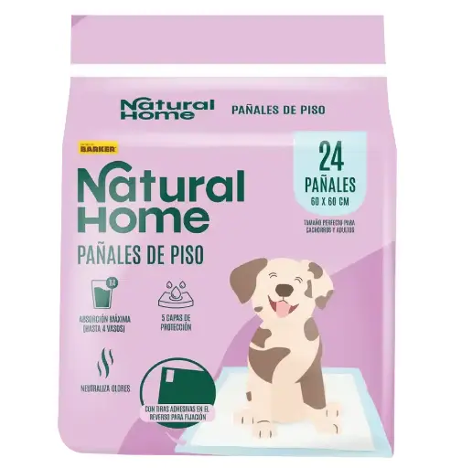 [MV003710] Barker Pañales Natural Home x 24 uds