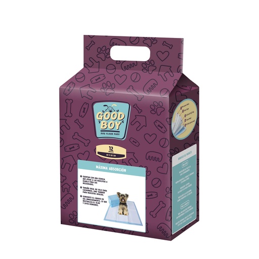 [MV000930] PAÑOS DE ENTRENAMIENTO GOOD BOY 60X60CM X 12 PADS