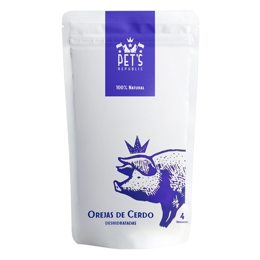 [MV000880] PET'S REPUBLIC OREJAS DE CERDO 4 UNIDADES