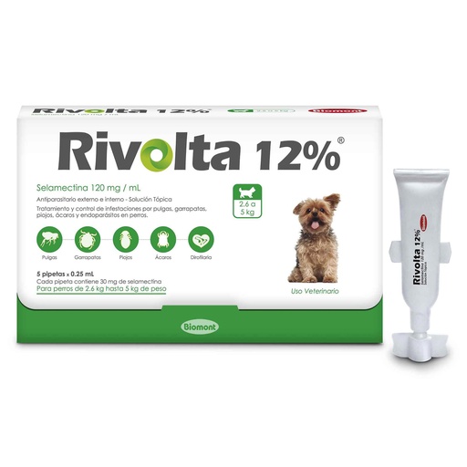 [MV001902] RIVOLTA 12% x 0.25ml  2.6 KG a 5 KG X PIPETA