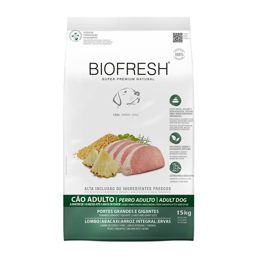 [MV004438] Biofresh Perro Adulto Grande y Gigante Cerdo y Piña