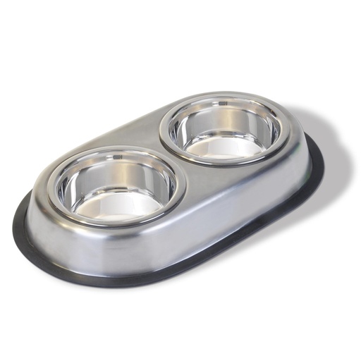 [MV000289] SS5-PLATO DE ACERO CON ARO DE CAUCHO VANNESS - 64 OZ