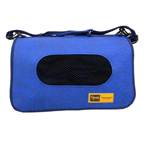 TRANSPORTADOR DE CUERO AZUL CLAWS & PAWS