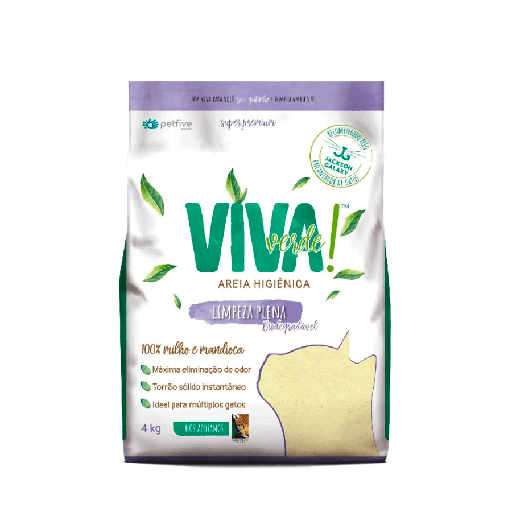 [MV002166] Viva Verde Arena Fina Para Gatos Biodegradable Limpieza Plena
