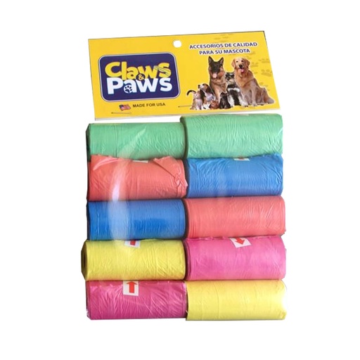 [MV000705] BOLSAS P/HECES X 10 ROLLOS X 15 BOLSITAS