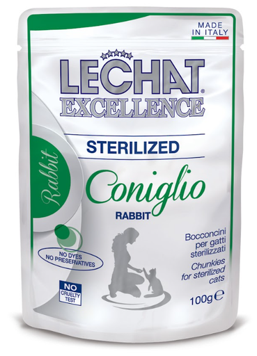 [MV004858] LeChat Excellence Esterilizado Trozos Pequeños de Conejo
