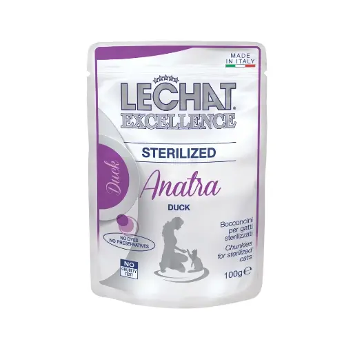 [MV004856] LeChat Excellence Esterilizado Trozos Pequeños de Pato