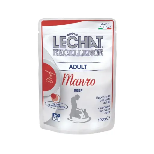 [MV004854] LeChat Excellence Adulto Trozos Pequeños de Carne de Res
