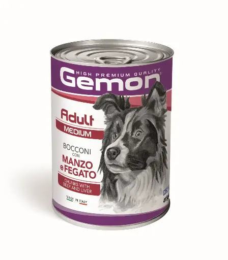 [MV004840] Gemon Adulto Medio Trozos Grandes con Carne de Res e Hígado