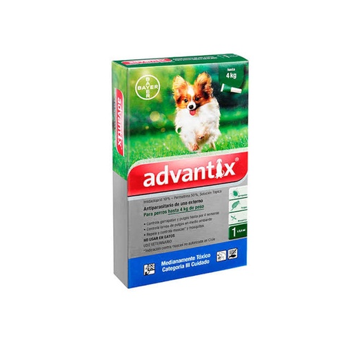 [MV000395] ADVANTIX 1 X 0.4 ML (0-4 KG) (VERDE)