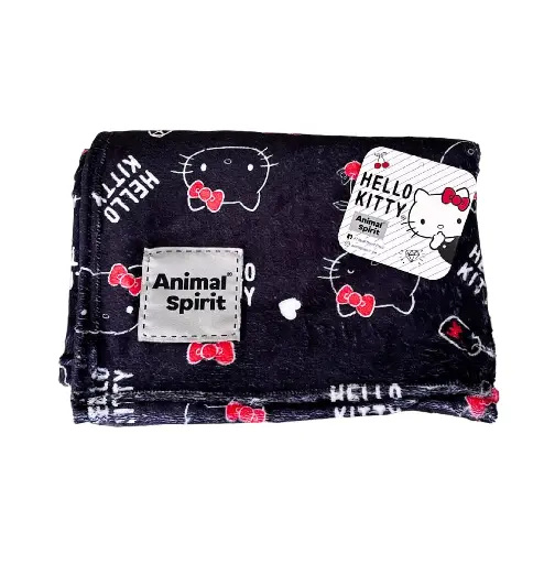 [MV004912] Manta Delux Hello Kitty Animal Spirit Negro