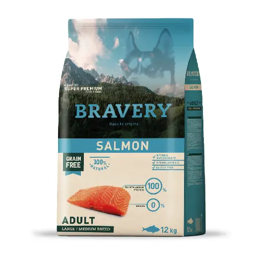 Bravery Salmon Adult Large/Medium Breeds