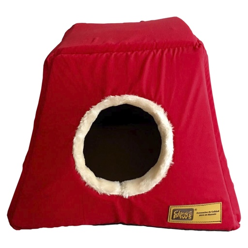 CASA PARA GATO 3 EN 1 ROJO
