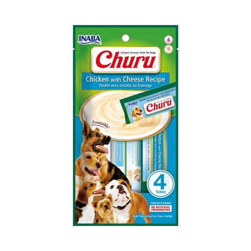 [MV004495] Churu Dog Chicken with Cheese Recipe  14 Gr x 4 Tubes