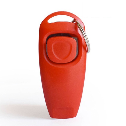 [MV001048] CLICKER + SILBATO PARA ADIESTRAMIENTO ROJO