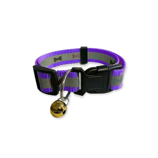 [MV001169] COLLAR PARA PERRO & GATO MORADO NEON