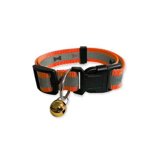 [MV001167] COLLAR PARA PERRO & GATO NARANJA NEON