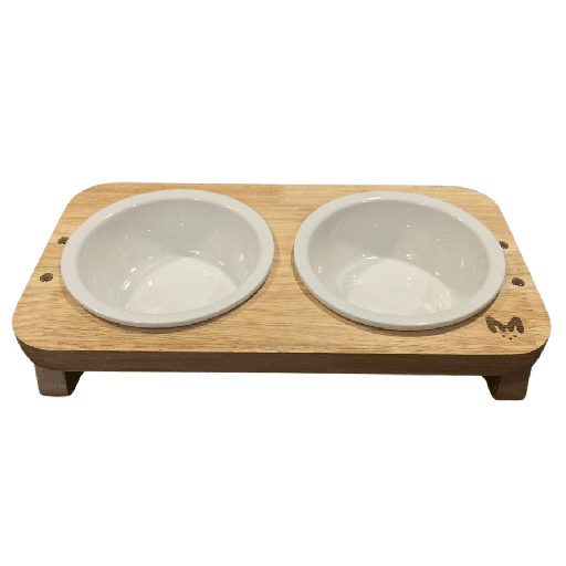 [MV002727] Comedero Madera Doble Tipo A