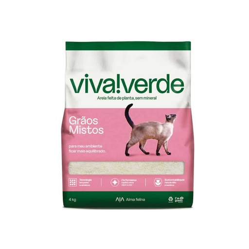 [MV003419] Arena para gato Viva Verde 4 Kg – Granos Mixtos
