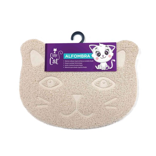 [MV000444] CUTE CAT ALFOMBRA BEIGE GATO